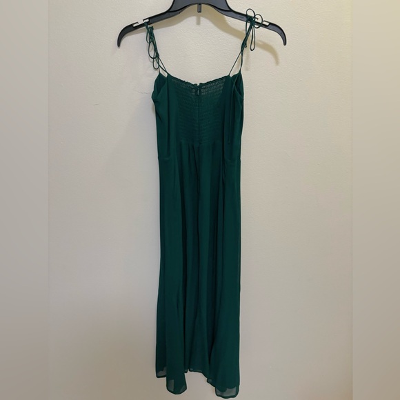 Reformation Emerald Green Midi Dress with Front Slit - Picture 4 of 6